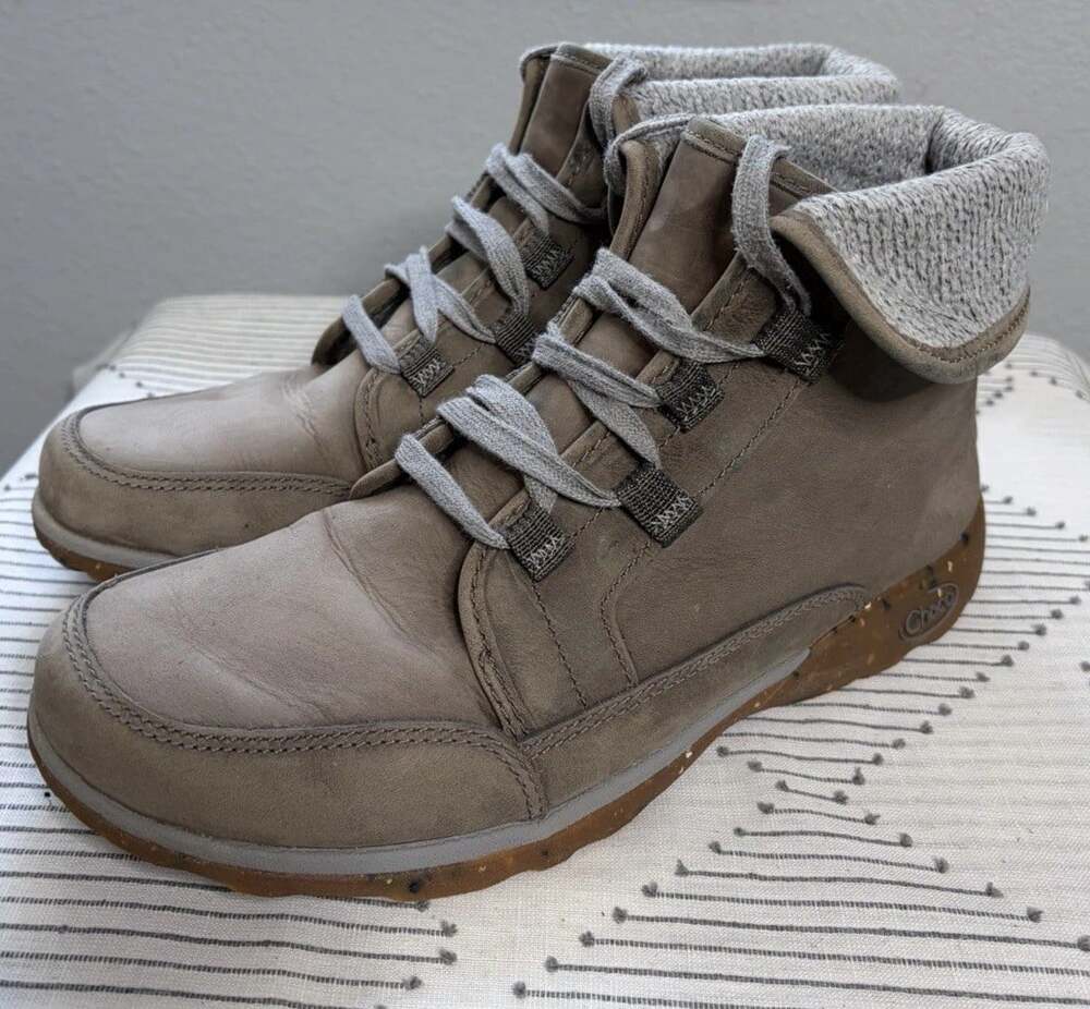 Chaco Barbary Women's Chukka Hiking Boots Shoes 9.5M Fold down wool Waterproof